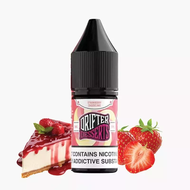 DRIFTER Desserts Salt Strawberry Cheesecake 10 ml fľaša – jahodový tvarohový koláč