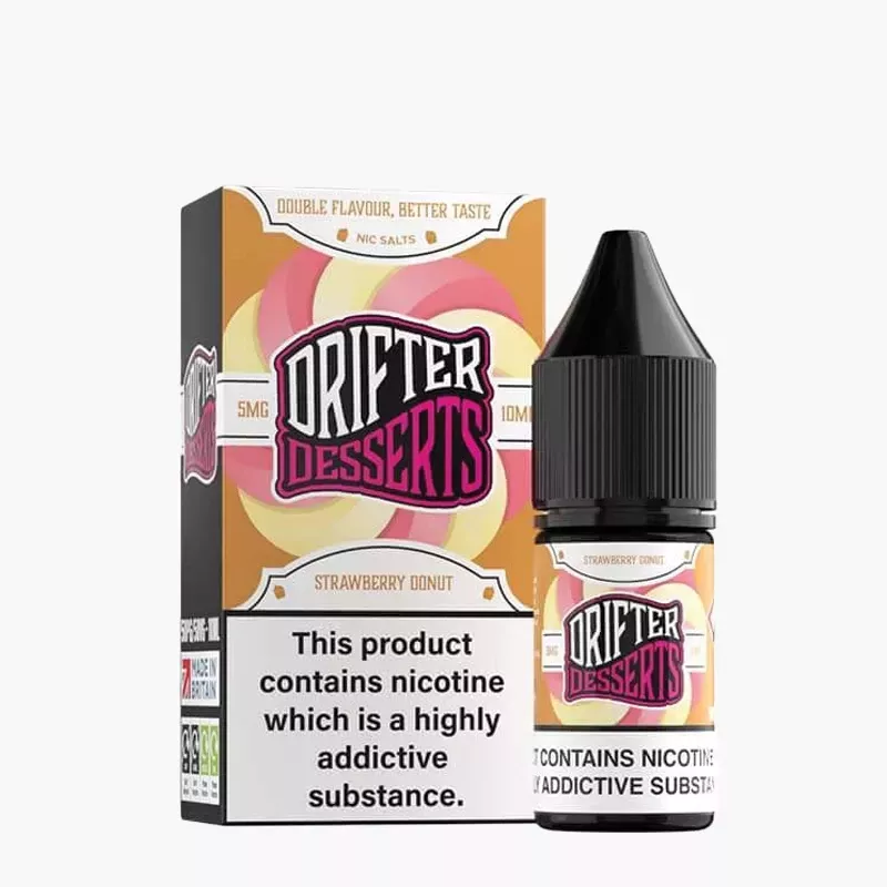 DRIFTER Desserts Salt Strawberry Donut 10 ml krabica – jahodová šiška
