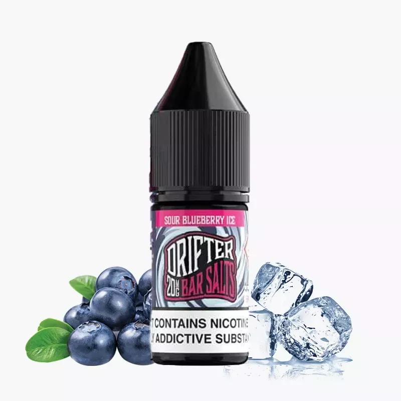 DRIFTER Bar Salts Sour Blueberry ICE 10 ml fľaša – kyslá čučoriedka s ľadom