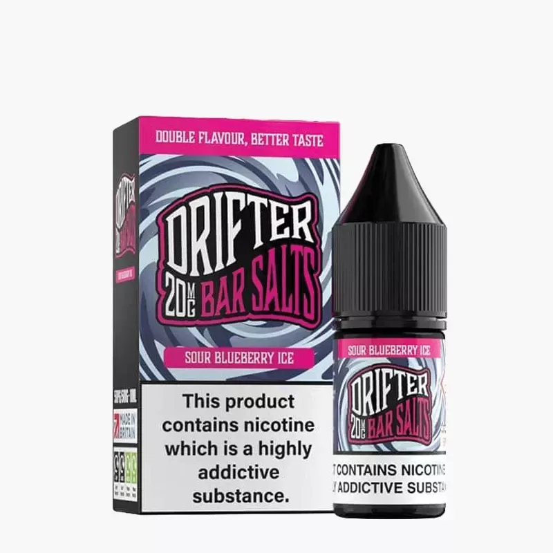 DRIFTER Bar Salts Sour Blueberry ICE 10 ml krabica – kyslá čučoriedka s ľadom