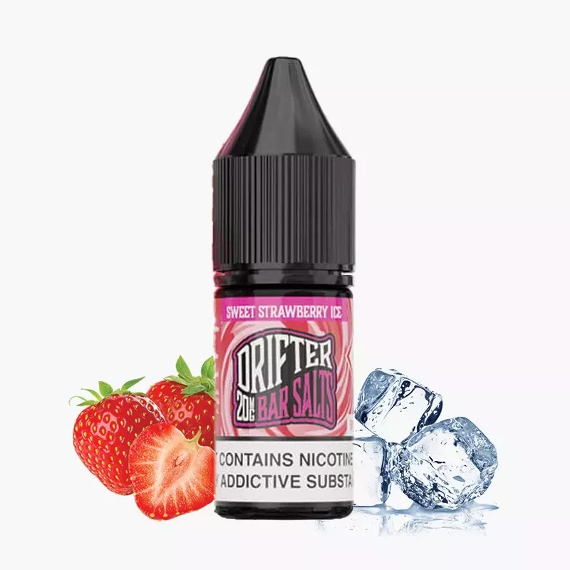 DRIFTER Bar Salts Sweet Strawberry Ice 10 ml fľaša – sladká jahoda s ľadom