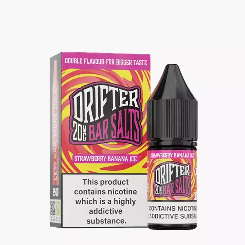 DRIFTER Bar Salts Strawberry Banana Ice 10 ml krabica – jahoda a banán s ľadom