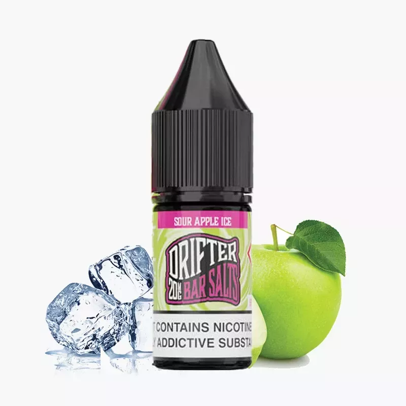DRIFTER Bar Salts Sour Apple Ice 10ml nikotinsós e-liquid palack – savanyú alma jég ízű
