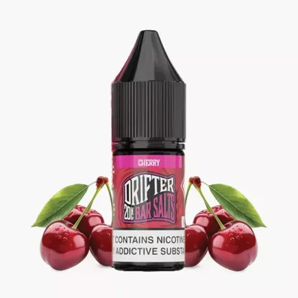 DRIFTER Bar Salts Cherry 10 ml – lahvička e-liquidu s nikotinovou solí, příchuť třešně