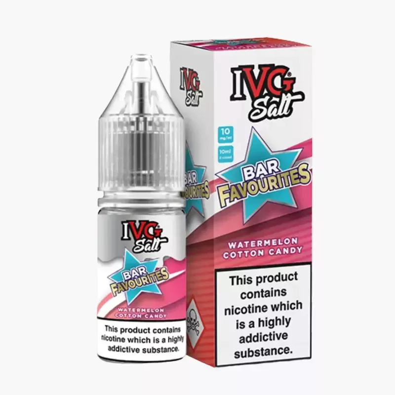 IVG Favourite Bar Salts Watermelon Cotton Candy 10 ml krabica – melón a cukrová vata