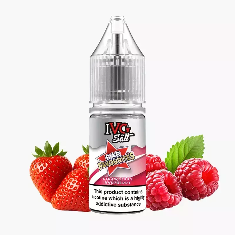 IVG Favourite Bar Salts Strawberry Raspberry 10 ml fľaša – jahoda a malina