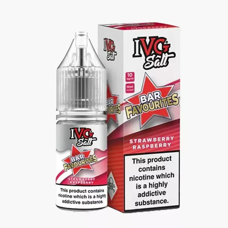IVG Favourite Bar Salts Strawberry Raspberry 10 ml krabica – jahoda a malina
