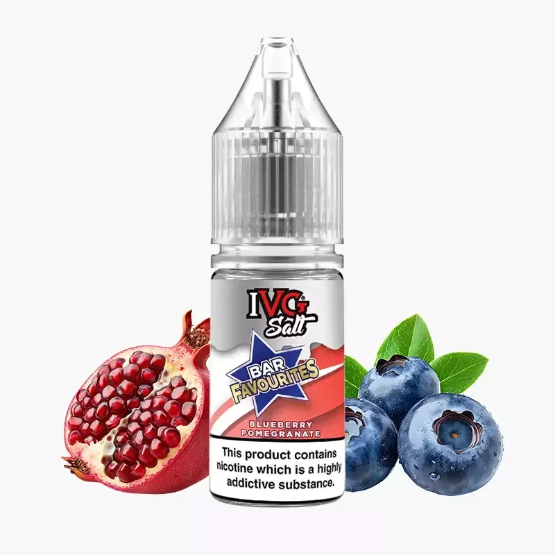 IVG Favourite Bar Salts Blueberry Pomegranate 10 ml fľaša – čučoriedka a granátové jablko