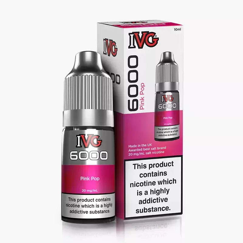 IVG 6000 Salts Pink Pop 10 ml krabica – ružový ovocný nápoj