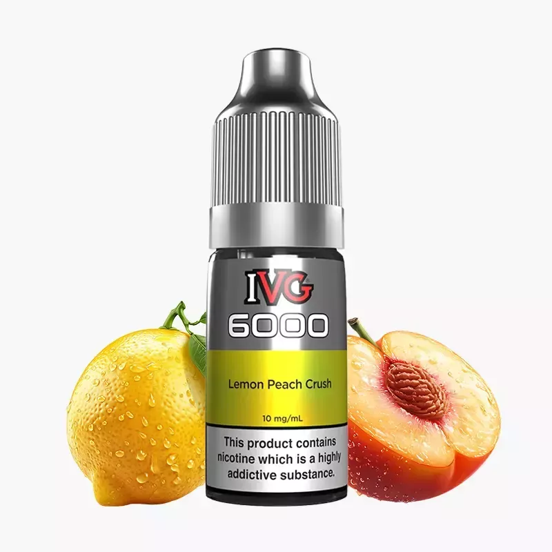 IVG 6000 Salts Lemon Peach Crush 10 ml fľaša – citrón a broskyňa